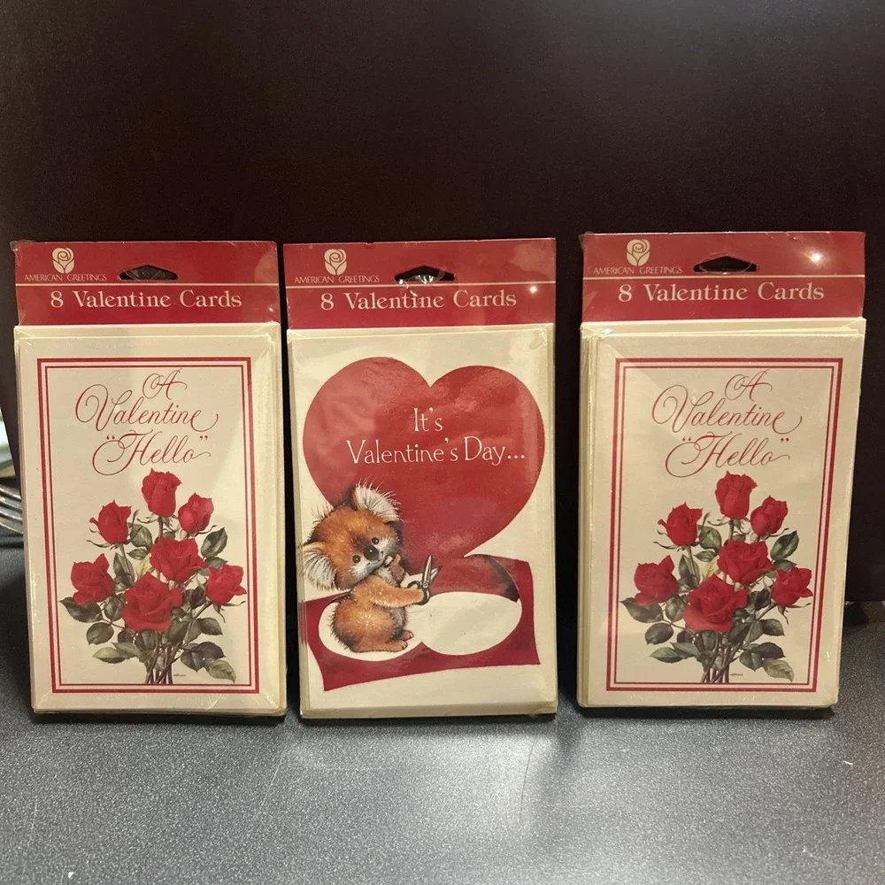 VTG Holiday Cards Valentines Day Invitations 3 Packs 24 Total 1990s